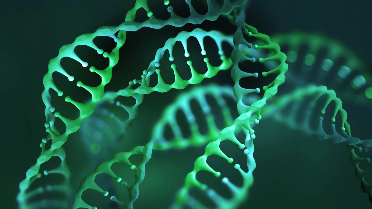 Genomics researcher analysing DNA sequencing data with AI-assisted visualisation