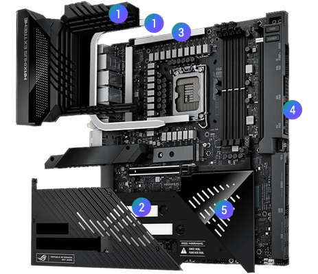 ASUS ROG MAXIMUS Z790 EXTREME DDR5 PCIe 5.0 E-ATX Motherboard LN129373 ...