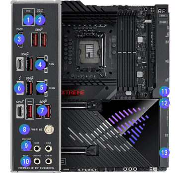 ASUS ROG MAXIMUS Z790 EXTREME DDR5 PCIe 5.0 E-ATX Motherboard LN129373 ...