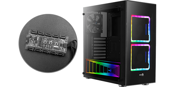 Aerocool rgb. AEROCOOL Hub RGB. Корпус AEROCOOL Tor [ACCM-PB12033.11] черный. AEROCOOL контроллер RGB. Корпус AEROCOOL Viper 8*RGB Fan.