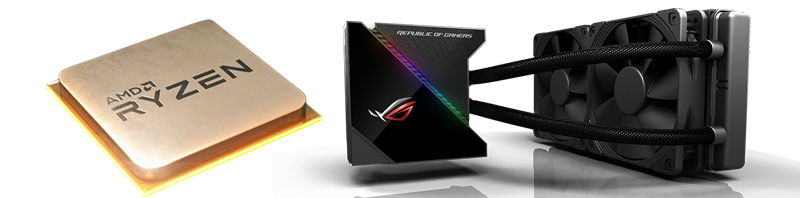 AMD Ryzen 7 2700 CPU & ASUS ROG Ryujin 240 RGB Water Cooler Bundle ...