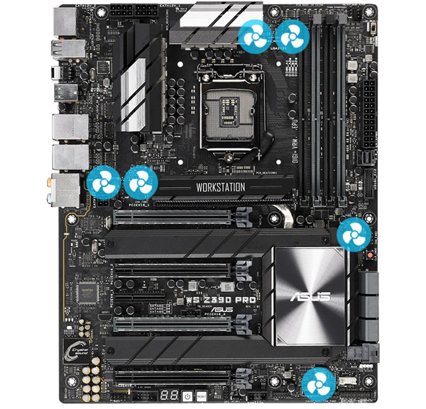 ASUS WS Intel Z390 PRO 9th Gen ATX Workstation Motherboard LN93358 ...