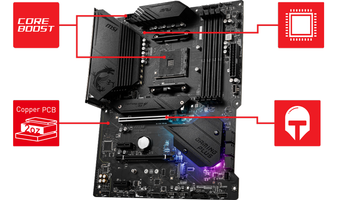 MSI AMD B550 MPG GAMING PLUS PCIe 4.0 ATX Motherboard LN108114