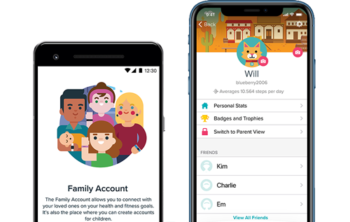 how to set up family account on fitbit
