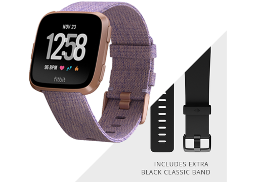 fitbit versa lavender woven special edition