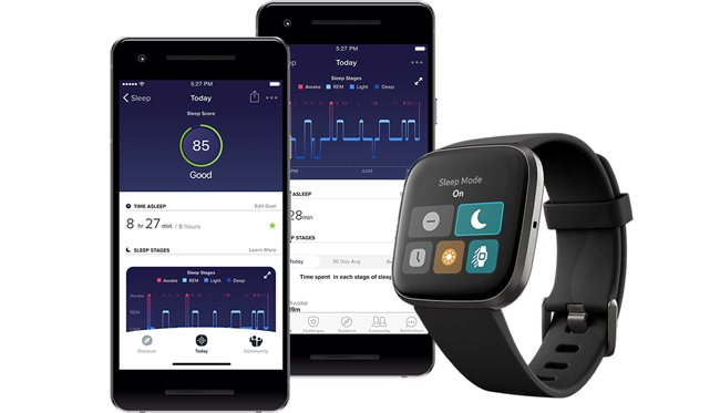 Fitbit Versa 2 Smart Watch Activity Tracker Black LN101306 - FB507BKBKB ...