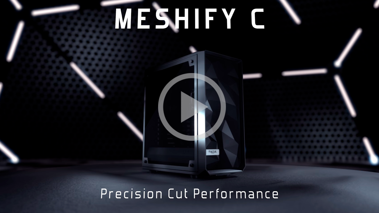 Fractal Meshify C TG Blackout Tempered Glass Mid Tower Gaming High