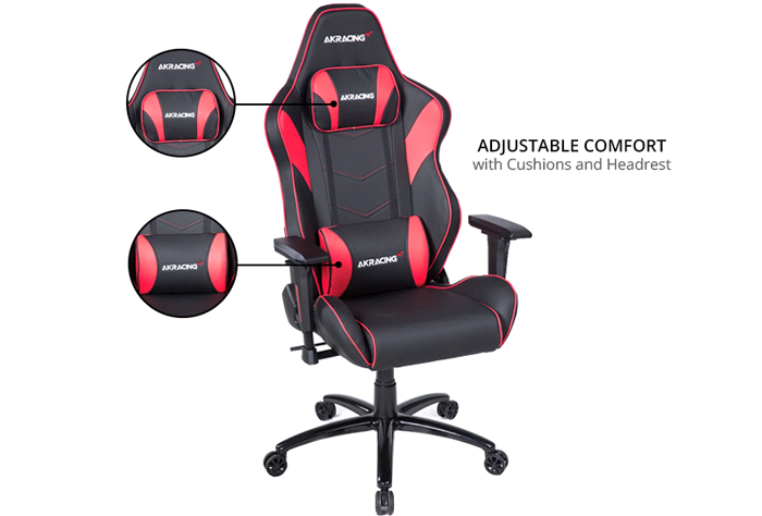 AKRacing Core Series LX Plus Gaming Chair Black Red 5 10 Year Warranty