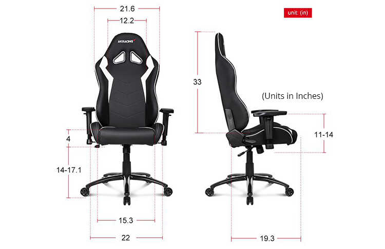 AKRacing Core Series SX BLACK WHITE Gaming Chair LN92349 AK SX