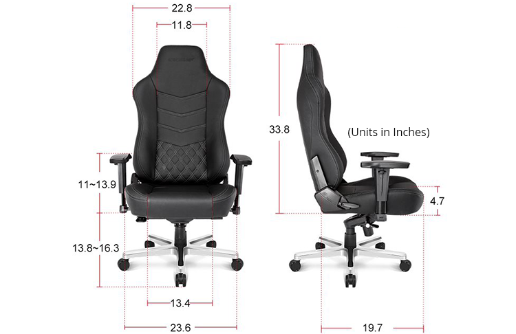 AKRacing Office Series Onyx BLACK Office Chair LN92382 AK ONYX