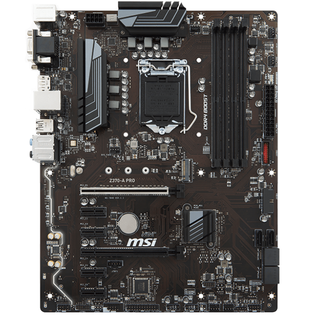 Msi Intel Z370-a Pro Coffee Lake Atx Motherboard Ln84385 