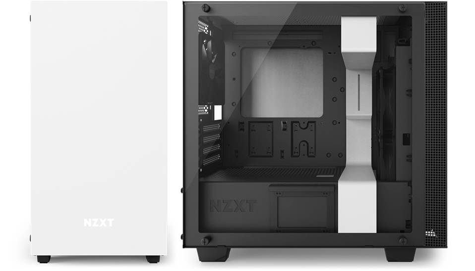 Nzxt White H400i Smart Micro Atx Windowed Pc Gaming Case Ln84550 Ca