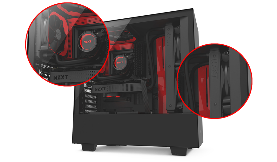 Nzxt h500 best sale custom water cooling