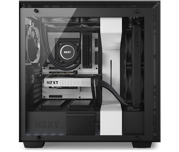 Nzxt White H700i Smart Tempered Glass Window Tower Pc Gaming Case