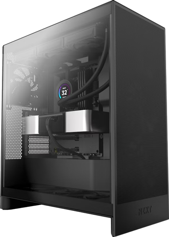 NZXT H7 Flow 2024 Mid Tower Gaming Chassis, Tempered Glass, Pre-Installed Fans