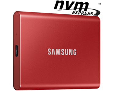 Samsung T7 Red 1TB Portable External SSD USB-C/A Gen2 LN107318 -  MU-PC1T0R/WW