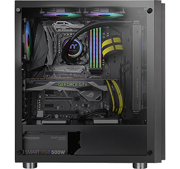 Thermaltake H100 Tempered Glass Mid Tower PC Case LN99432 - CA-1L4