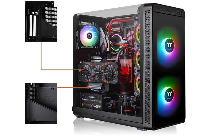 Thermaltake View 37 Gull Wing ARGB Edition Windowed PC Gaming Midi Case ...