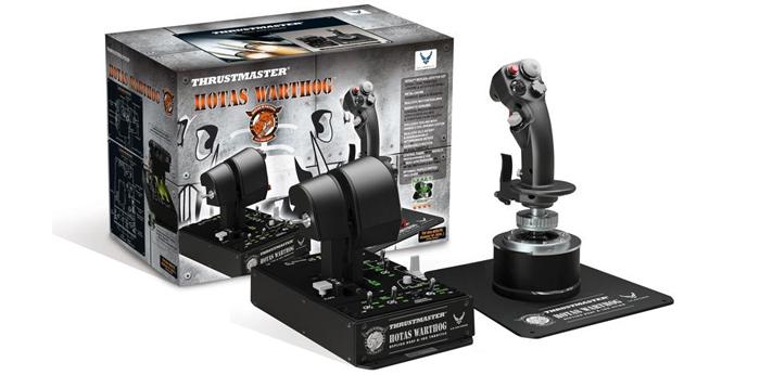 Thrustmaster Hotas Warthog Flight Joystick And Throttle 15 action buttons  in total + 1 TRIM wheel