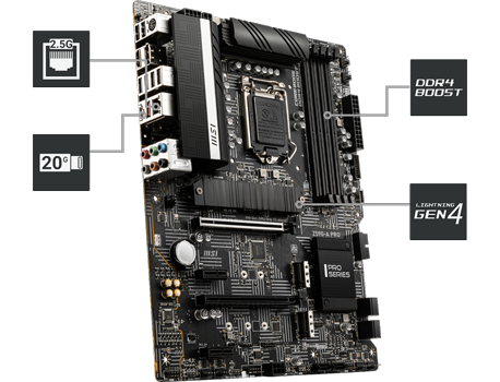 MSI Intel Z590-A PRO ATX Motherboard LN113991 | SCAN UK