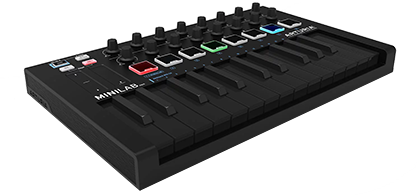 Arturia MiniLab Mk II Portable MIDI Controller Deep Black LN98236 ...