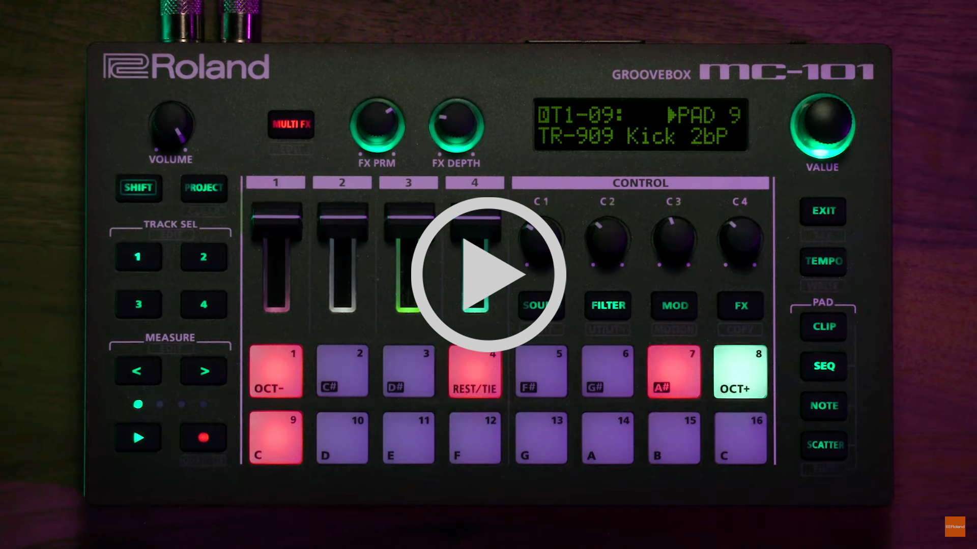 Roland MC-101 Groovebox 4 Track Sequencer