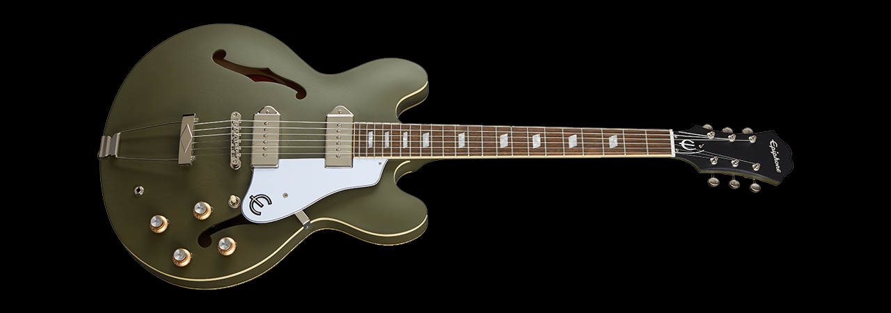 Epiphone casino in online worn olive drab