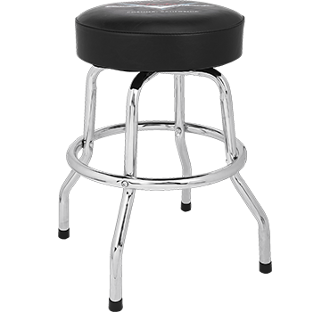 Fender Custom Shop Chevron Logo Barstool, Black/Chrome, 24