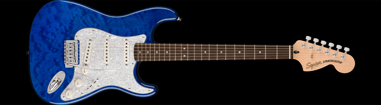 Squier FSR Affinity Series Stratocaster QMT, Sapphire Blue