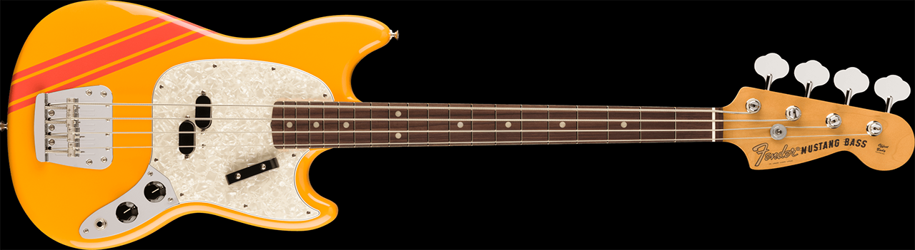 Fender Vintera Ii S Mustang Bass Rosewood Fingerboard Competition Orange Ln