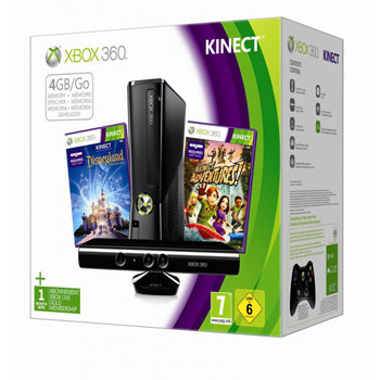 4GB Kinect Holiday Bundle Kinect Adventures, Kinect Disneyland ...