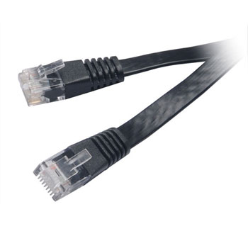 Super Slim Black Flat Ribbon Cat 6 patch network cable - 100cm LN47745 ...