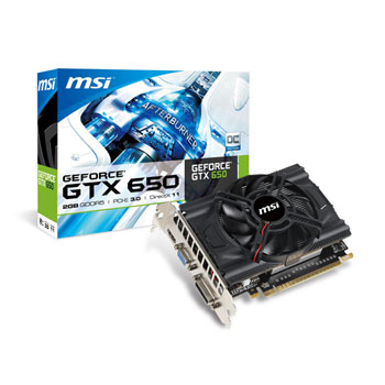 MSI GTX650 OC NVIDIA Graphics Card - 2GB LN48658 - N650-2GD5/OC | SCAN UK