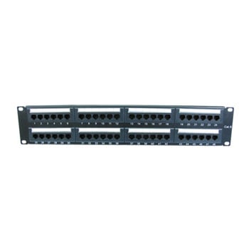 Scan 48 Port 2U Cat 6 Patch Panel Supports T568 A&B wiring & Easy