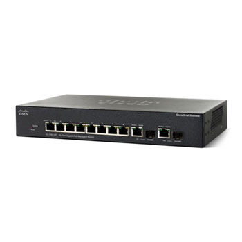 CISCO SG300-10 10 Port - 8x Gigabit +2 combo mini-GBIC ports Layer 3 ...