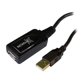 NEWLINK 15m Active USB 2 Extension Cable LN54745 - USB2-REP15 | SCAN UK