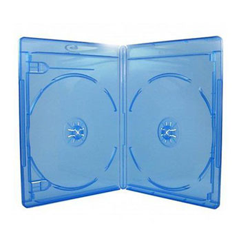 100 Pack Blu-ray Media Cases Slim 11mm Transparent Blue LN54837 - 11mm ...