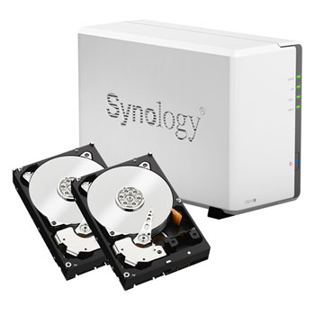 4TB (2x2TB WD Red) 2 Bay Synology DS215J NAS, Pre-tested & configured in  RAID0 Stripe