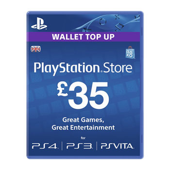 Arbitrage Dem Syd Sony PSN £35 Wallet Top Up Card for PS4 , PS3 and VITA LN58798 -  OTSEOTSNY89973 | SCAN UK