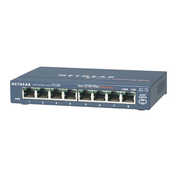 Netgear FS108 Prosafe 8 Port 10/100 Desktop Switch LN65291 - FS108 ...