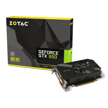 Zotac GeForce GTX 950 Single Fan Compact Graphics Card 2GB LN66737 - ZT ...