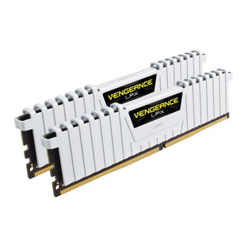 Corsair 16GB White LPX DDR4 3200MHz RAM/Memory Kit 8GB - CMK16GX4M2B3200C16W | SCAN UK