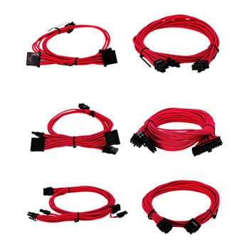 Red Sleeved Cables for EVGA 1000-1300 G2/P2/T2 PSU/Power ...