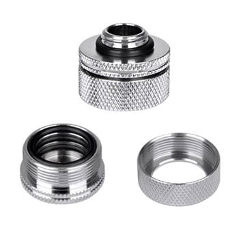 Pacific PETG Tube 16mm OD Chrome Compression Fitting from Thermaltake ...