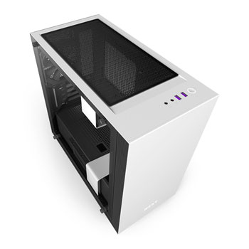 NZXT White H400i Smart Micro ATX Windowed PC Gaming Case LN84550 - CA ...