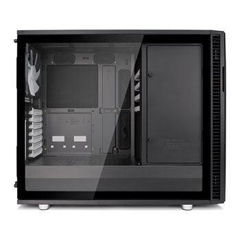 Fractal Define R6 Black Tempered Glass Pc Case Ln Fd Ca Def R6 Bk Tg Scan Uk