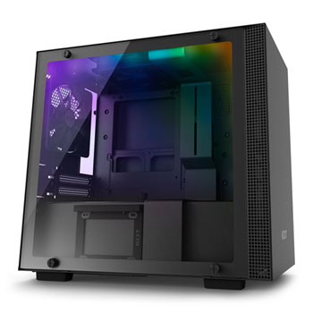 NZXT Black H200i Smart Mini ITX Windowed PC Gaming Case LN85496 - CA ...