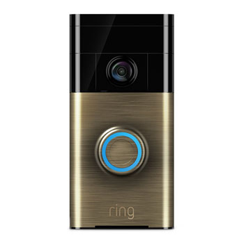 Ring Video Doorbell Antique Brass Day/Night 720P 2 Way Audio with ...