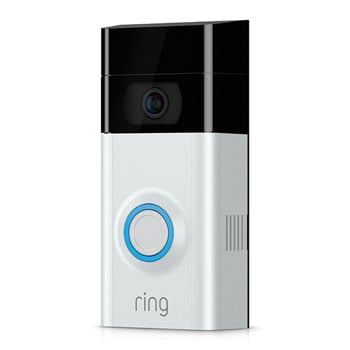 ring satin nickel wifi smart video doorbell