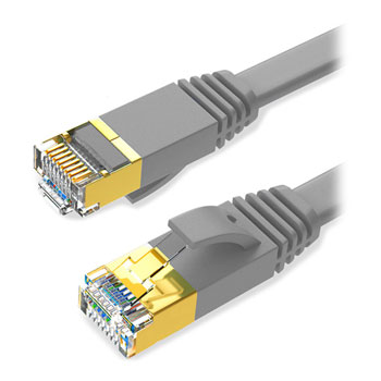 Câbles réseau CABLING ® 2m Cat.7 LAN Câble Droit Gigabit,Gris - (RJ45, Cat 7,  S/FTP PIMF, 1000 Mbit/s) 2 x RJ45 Prise mâle
